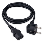 Гарнизон Кабель питания Schuko-C13, 3x0.5мм2, 6A, CCA, с заземлением, 1.8м, черный, пакет (GPC-186-0.5-1.8M)