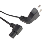 Кабель питания Filum FL-PC2.5-EUA-C7A-3M CEE 7/16 угловая - С7 угловая, 2х0.5, 220В, 2.5A, чёрный, 3 м (1115460)