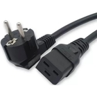 Кабель питания Filum FL-PC-SH90/C19-C3-0.5-BK ПВС-АП 3x2.5 CEE 7/7(Schuko) угловая - C19, 220/250В, 16А, чёрный, 0,5м (1084610)