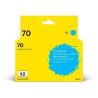T2 C9452A Картридж (IC-H9452) №70 для HP Designjet Z2100/Z3100/Z3200/Z5200/Z5400, голубой, с чипом, пигментный