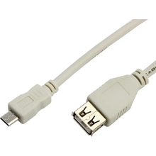 REXANT (18-1161) Шнур  micro USB (male) - USB-A (female)  0.2M