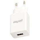 PERFEO Сетевое зарядное устройство с разъемом USB, 2А, белый (I4666)