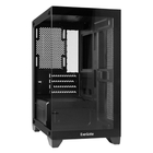 Exegate EX299006RUS Корпус Minitower ExeGate i3 SEA LE (mATX, без БП, 1*USB+1*USB3.0, HD аудио, черный, 1 вент. 12см с RGB подсветкой, передняя и боковая панели - закаленное стекло)