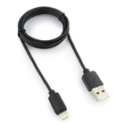 Гарнизон Кабель USB AM/Lightning, для iPhone5/6/7, IPod, IPad, 1м, черный, пакет (GCC-USB2-AP2-1M)