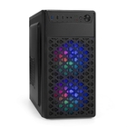 Exegate EX296983RUS Корпус Minitower ExeGate mEVO-7803-XP600 (mATX, БП XP600 с вент. 12см, 2*USB+1*USB3.0, HD аудио, черный, 2 вент. 12см с RGB подсветкой)