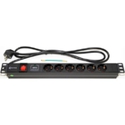 5bites PDU619A-06 Блок розеток  6S / AL / SWITCH / 1U / 19" / 2M*3G*1.5MM2 / VDE