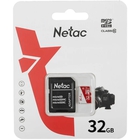 Micro SecureDigital 32GB Netac P500 ECO <NT02P500ECO-032G-R>  (с SD адаптером)