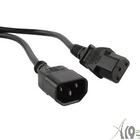 Hyperline PWC-IEC13-IEC14-1.0-BK Кабель питания монитор-компьютер IEC 320 C13 - IEC 320 C14 (3x0.75), 1 м Hyperline PWC-IEC13-IEC14-1.0-BK Кабель питания монитор-компьютер IEC 320 C13 - IEC 320 C14 (3x0.75), 1 м