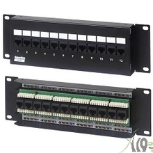 Hyperline PPW-12-8P8C-C5e Патч-панель настенная, 12 портов RJ-45(8P8C), категория 5е, с подставкой