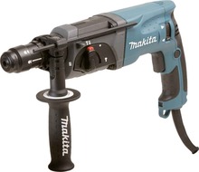 Makita HR2470 Перфоратор SDS+ [HR2470] {780Вт,3реж,2.7Дж,0-4500у\м,2.6кг,чем,зашита уг щеток от пыли}