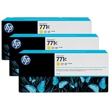 HP B6Y34A Картридж струйный HP №771C, желтый {Designjet Z6200 Printer series, (775 мл), 3 шт. в упаковке}